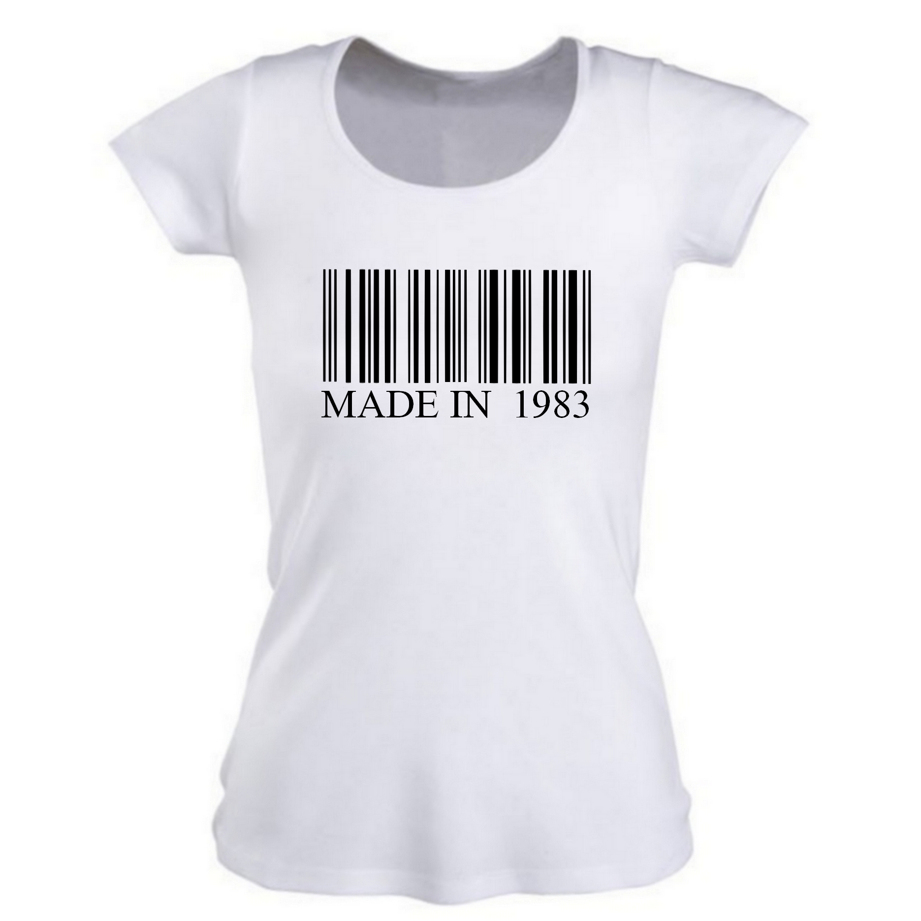 T-shirt femme Made in personnalisé avec année au choix
