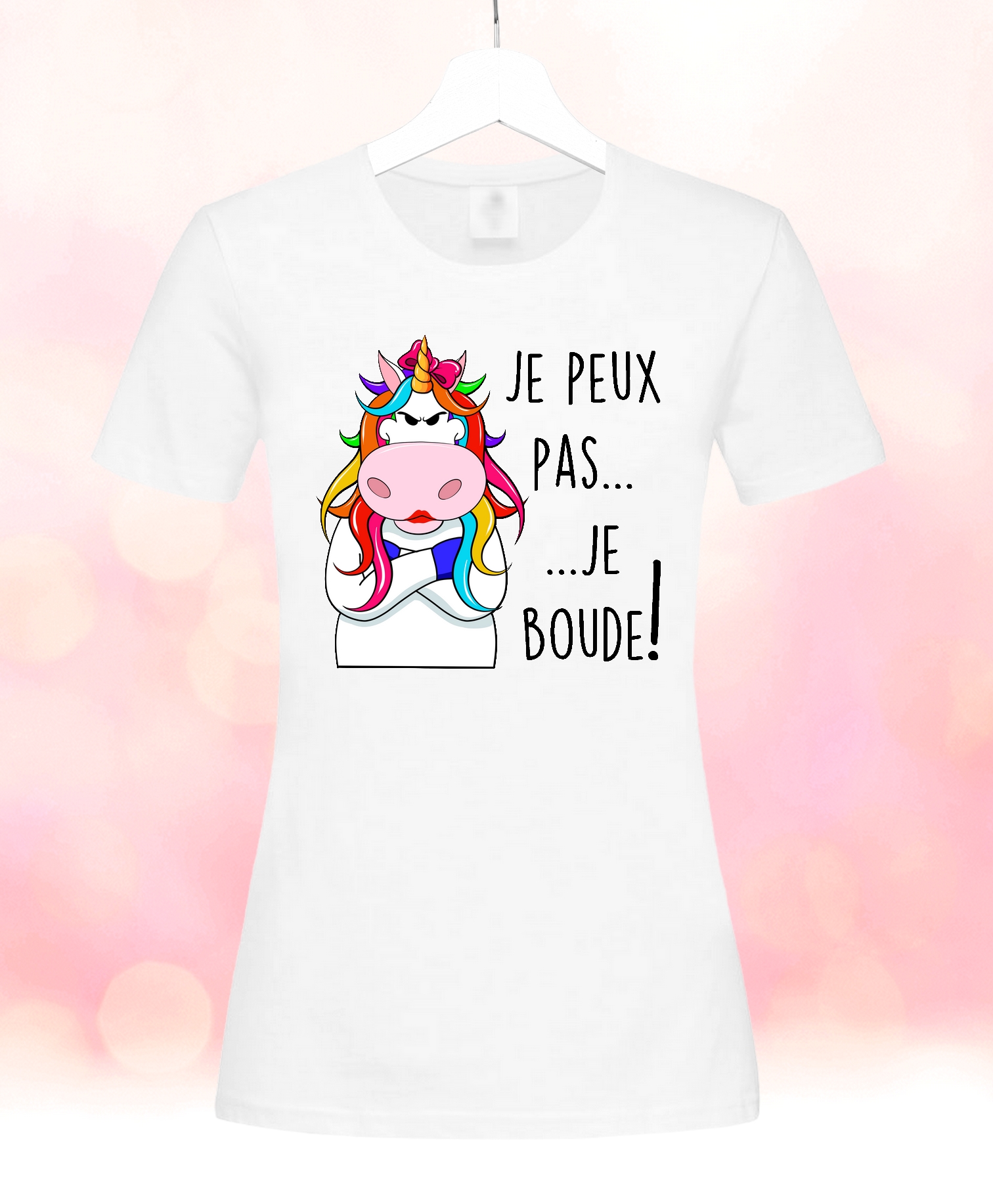 T-shirt femme humour Je Peux pas Je BOUDE