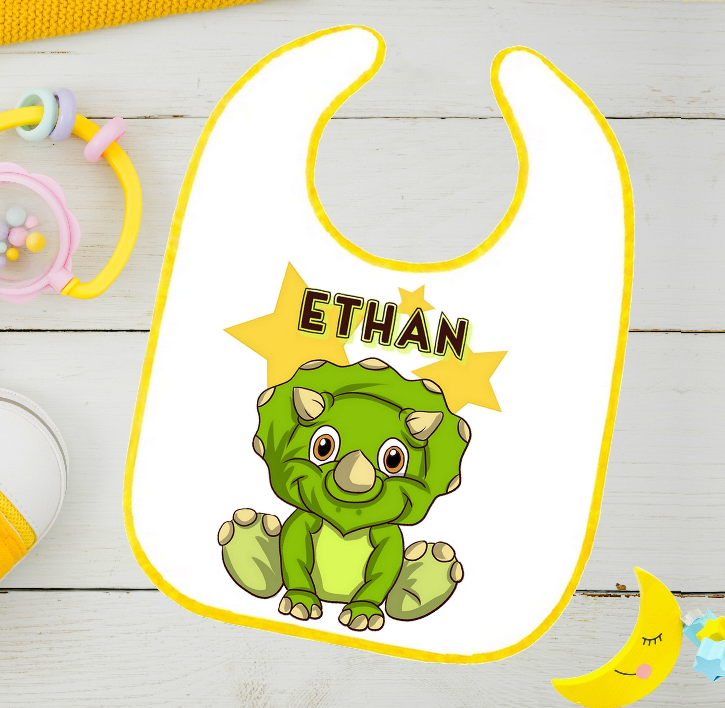 bavoir bébé dinosaure