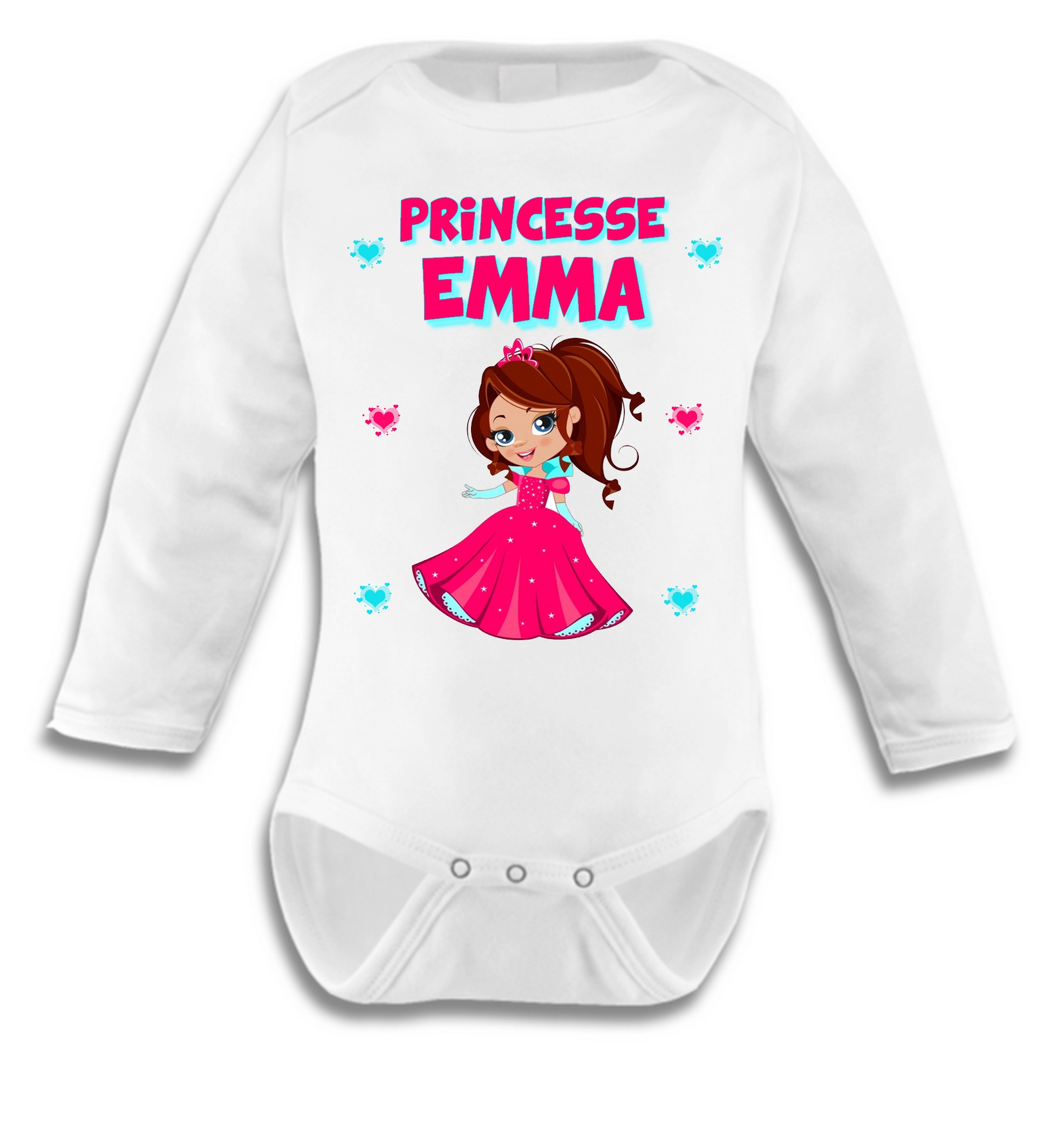 Body bébé Princesse personnalisé avec prénom