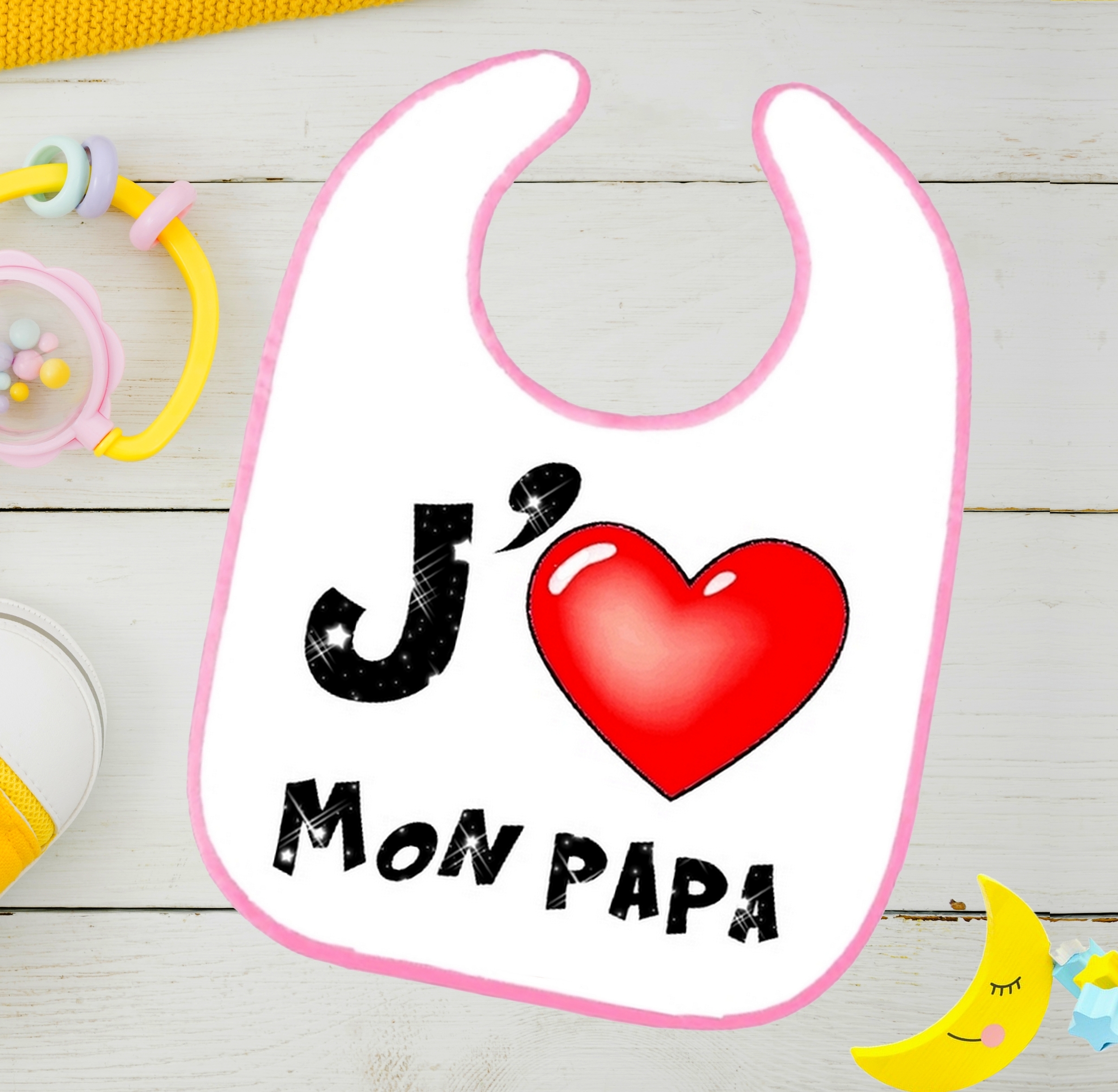 bavoir bébé j aime mon papa