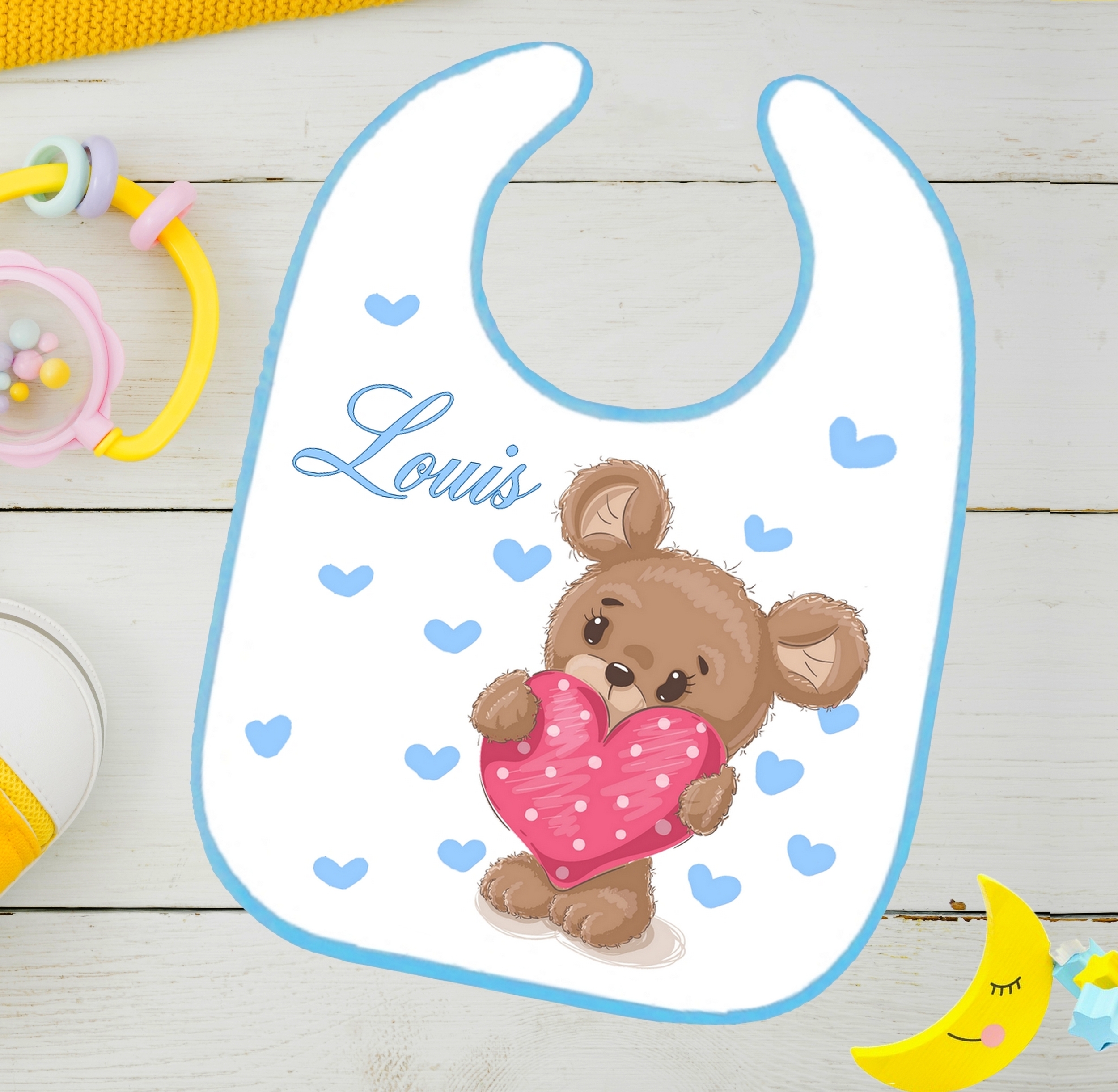 bavoir bébé nounours garçon