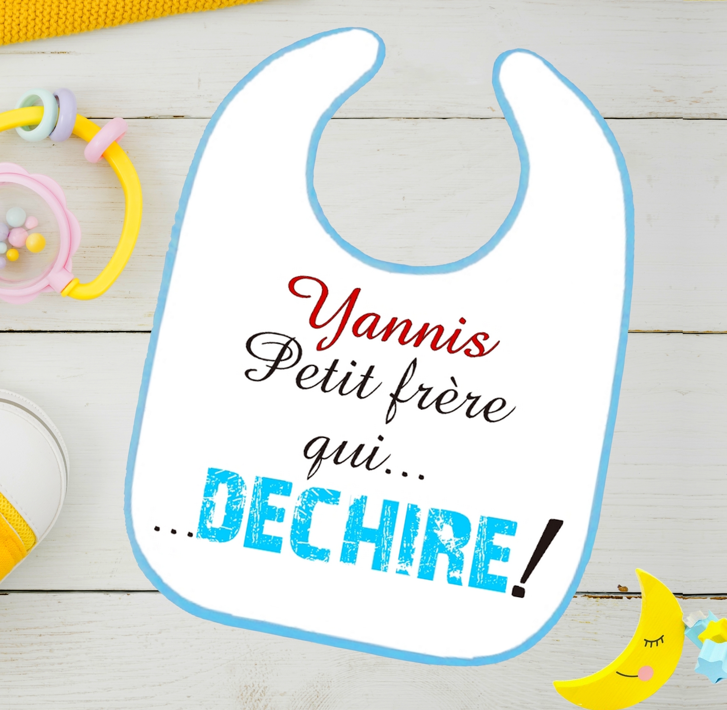 bavoir bébé petit frère