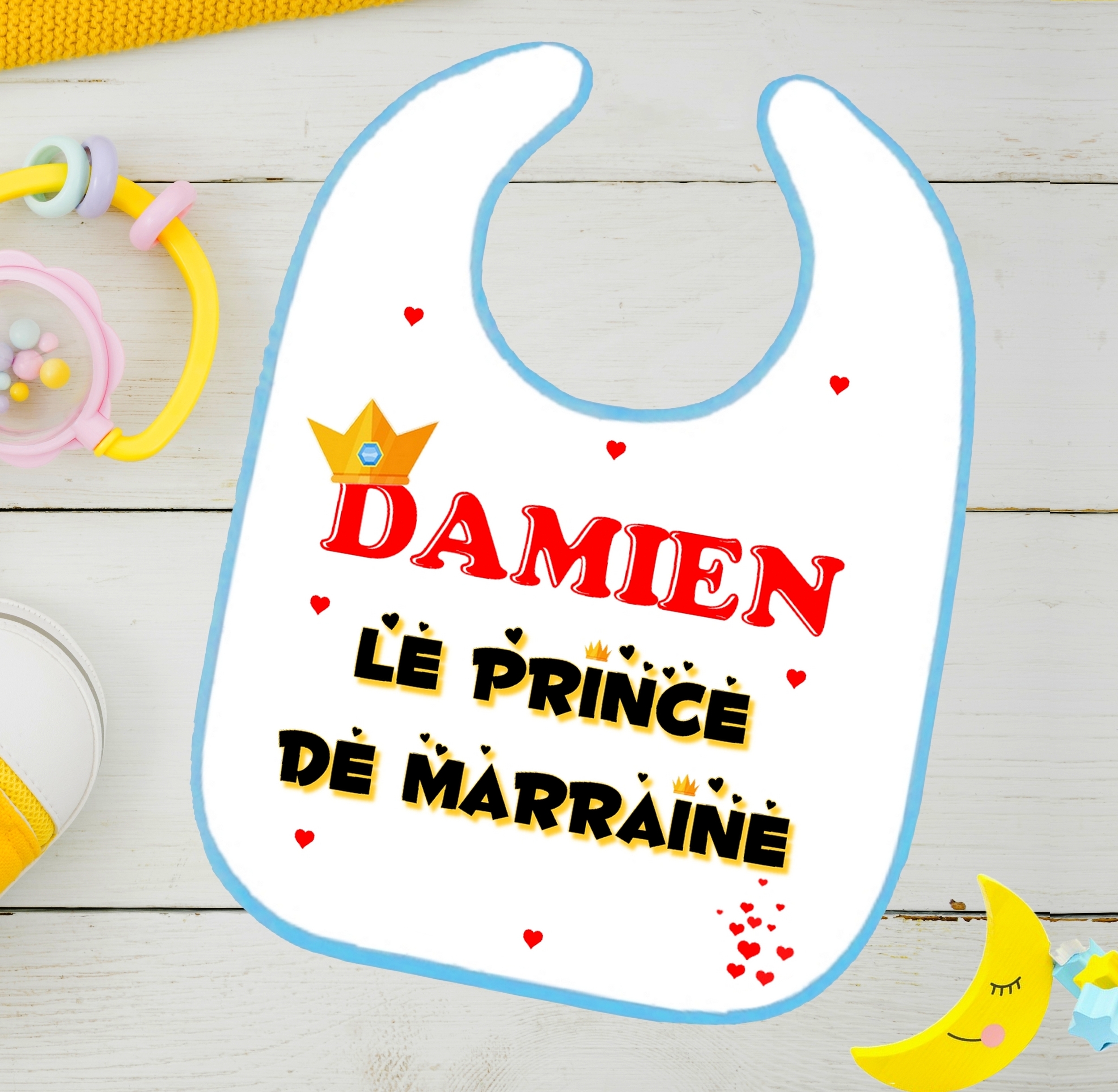bavoir bébé prince de marraine