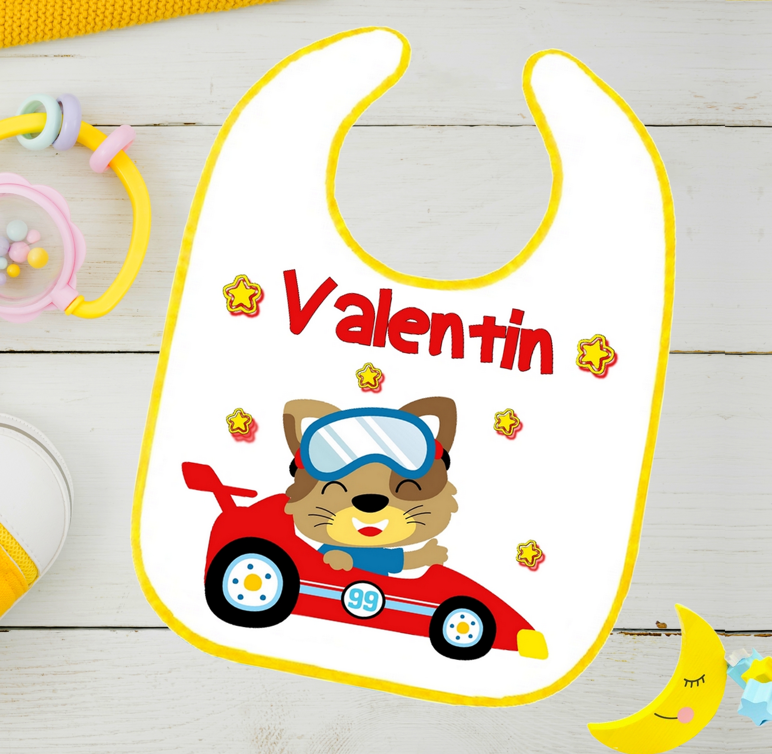 bavoir bébé voiture