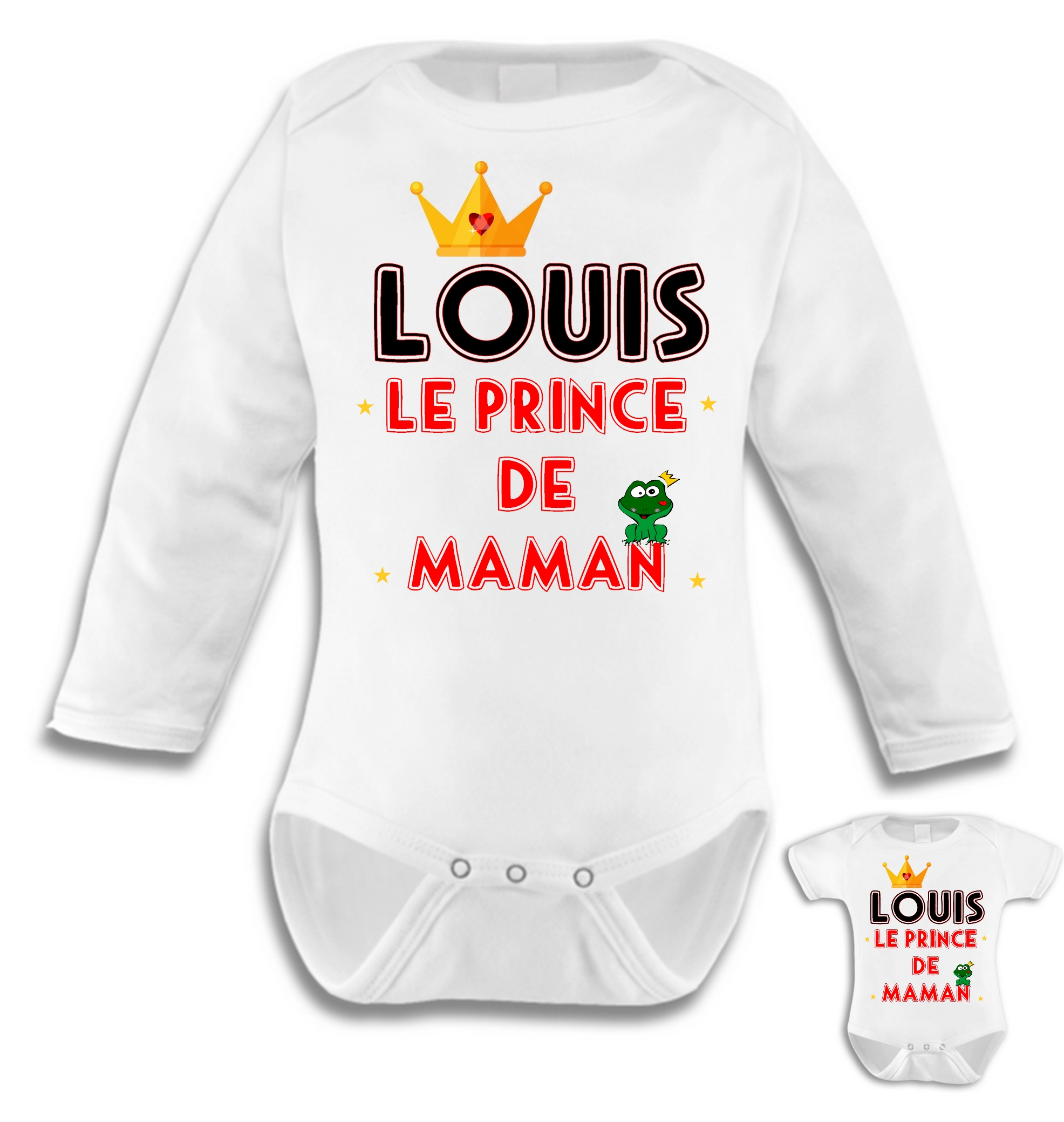 Body bébé Le prince de Maman personnalisé avec prénom