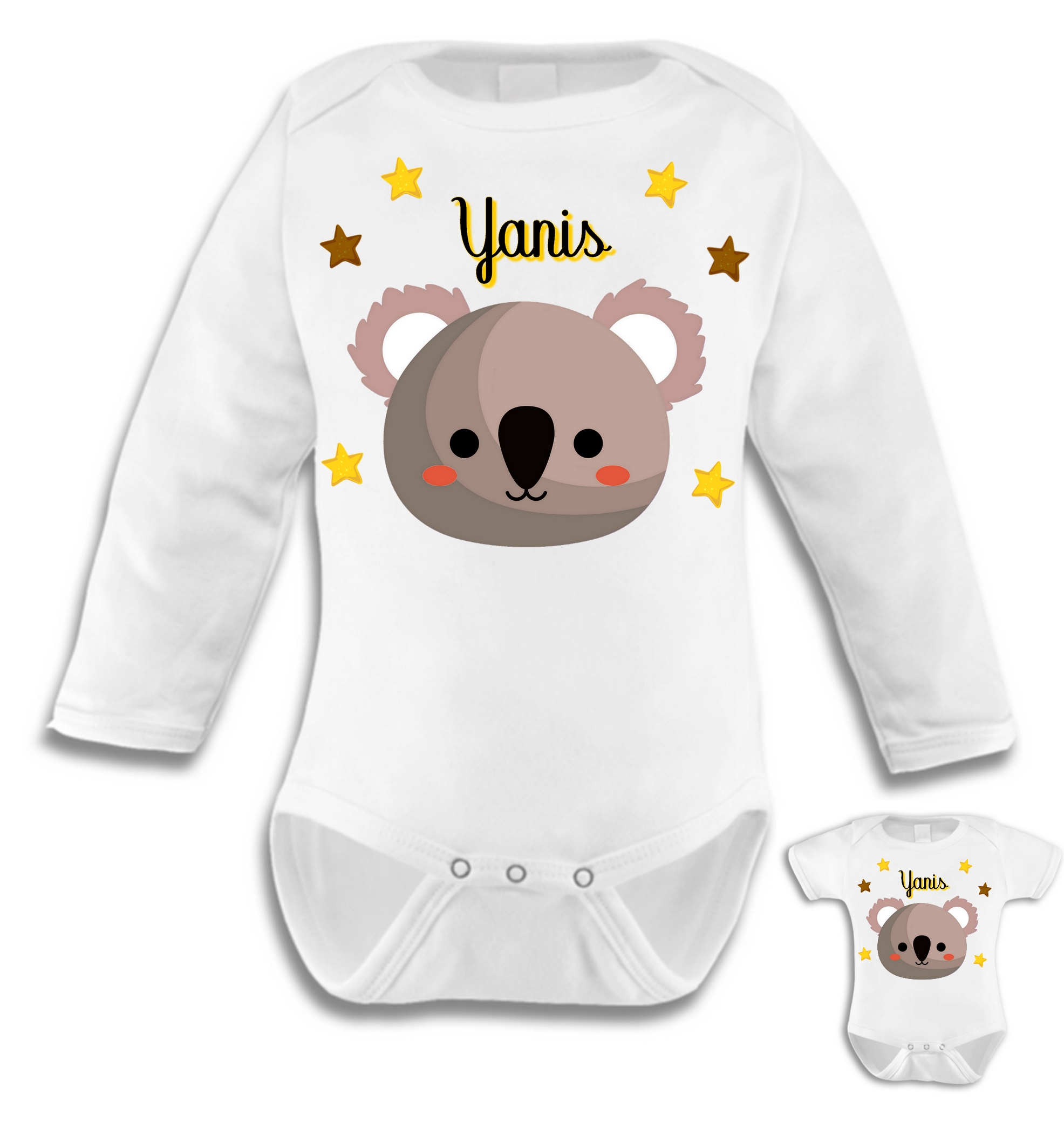 Body bébé Koala personnalisé avec prénom