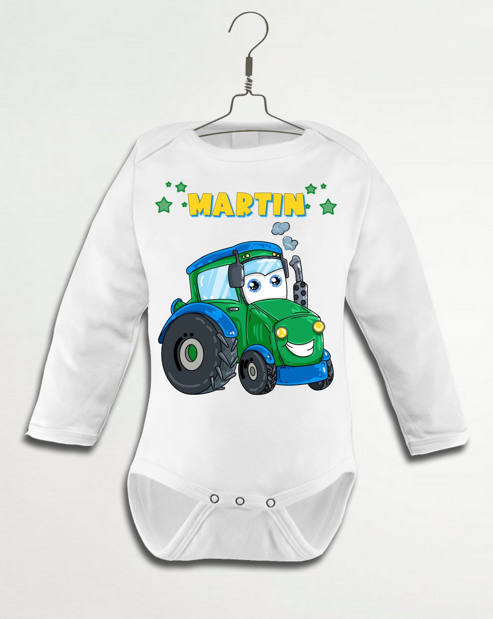 Body bébé Tracteur personnalisé avec prénom