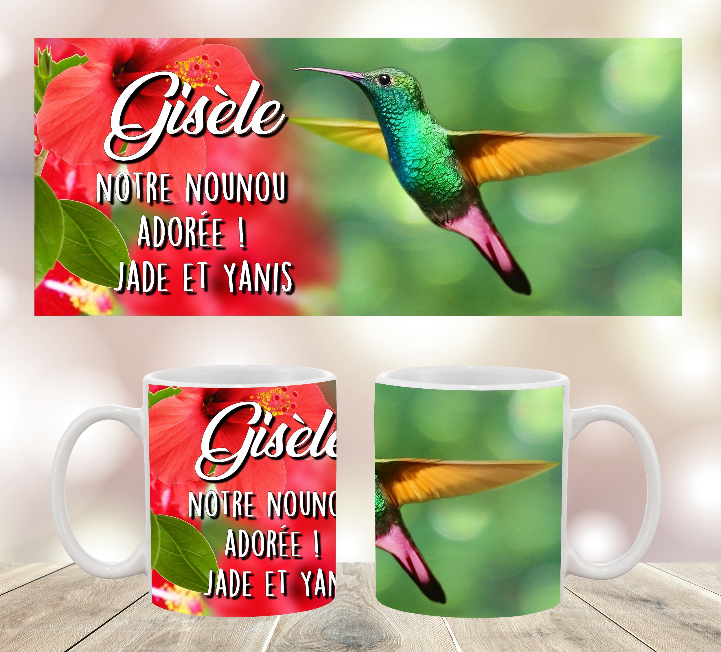 mug colibri personnalisé 2