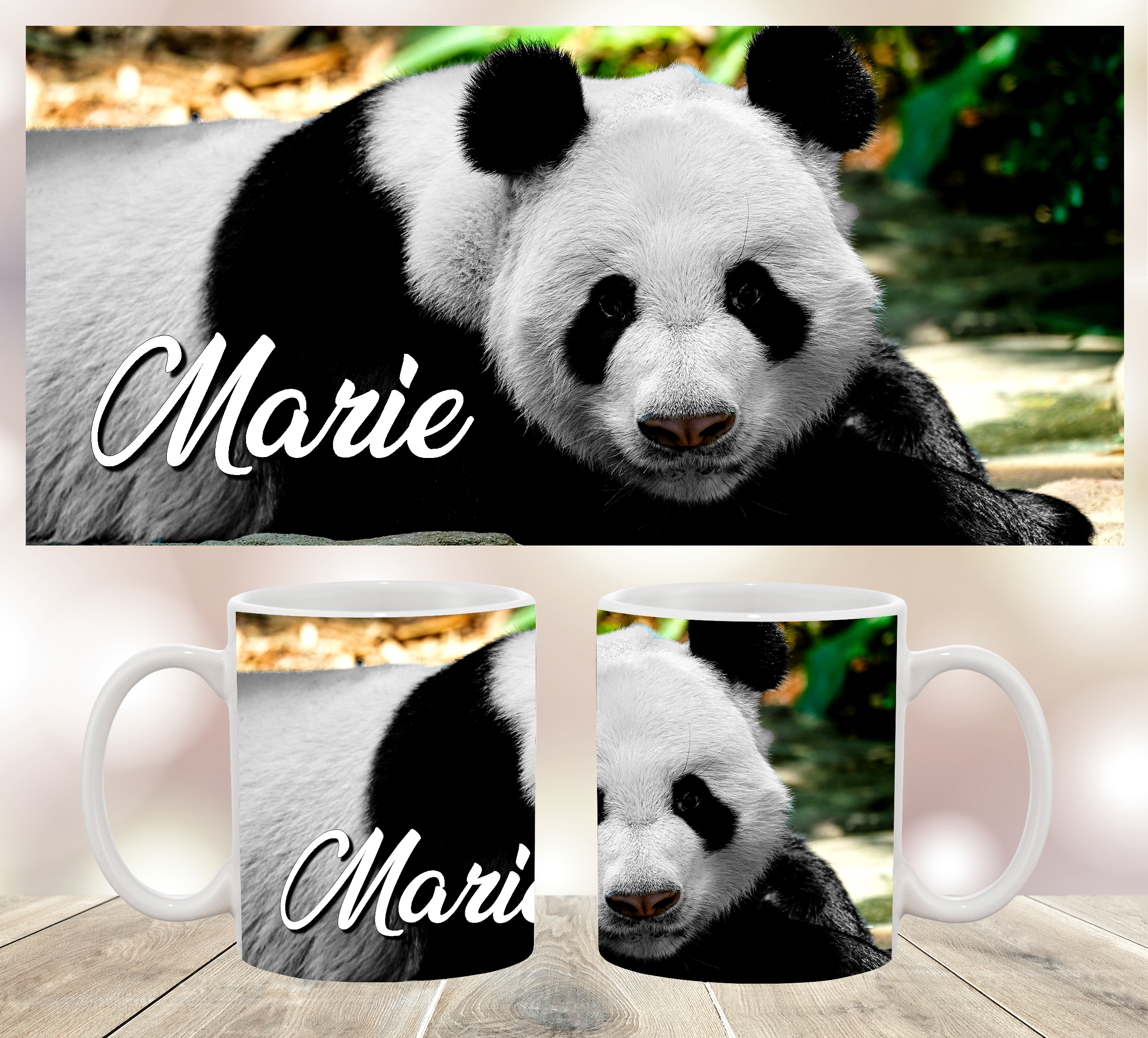 mug panda personnalisé 2