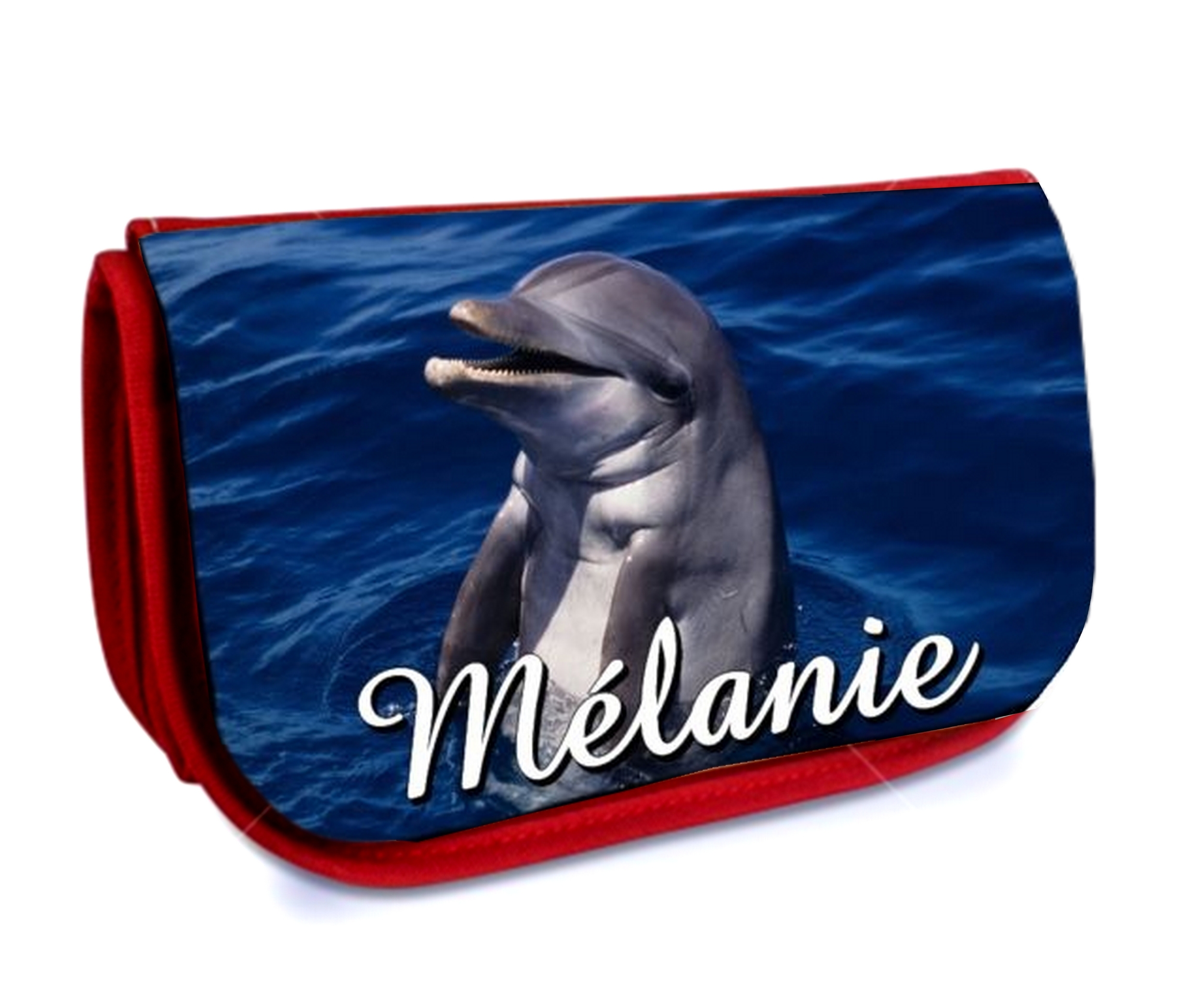 Trousse maquillage Dauphin personnalisée avec prénom