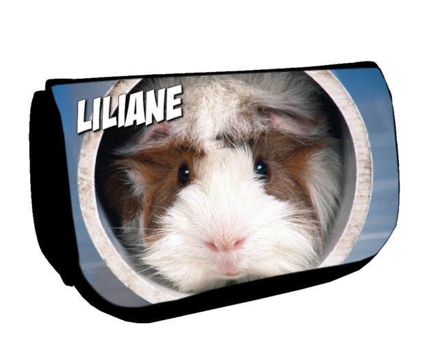 Trousse maquillage Cochon dinde personnalisée avec prénom