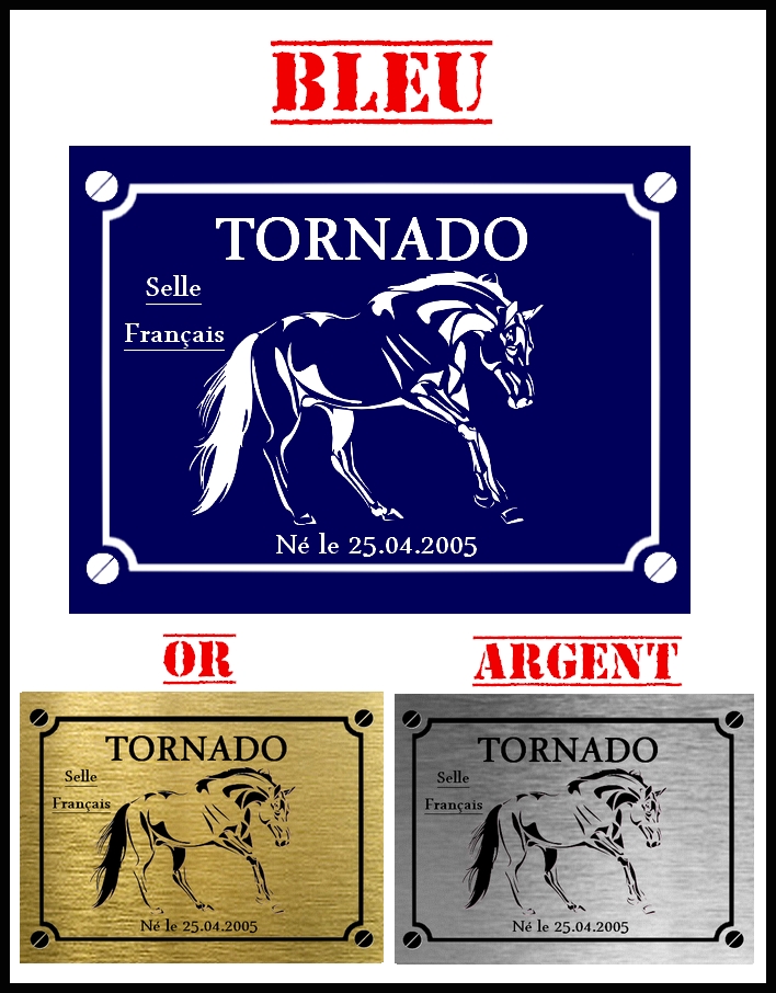 Plaque de rue Box Cheval personnalisée avec votre texte