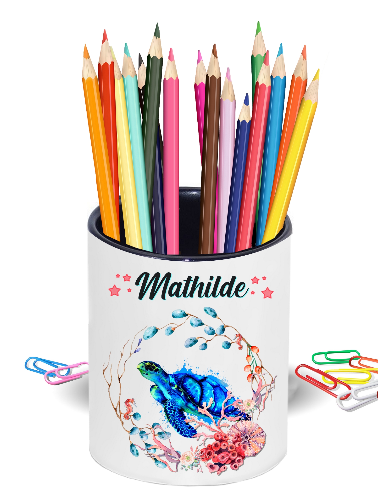 Etui De 4 Crayon De Couleur Personnalisé 'Mathilda
