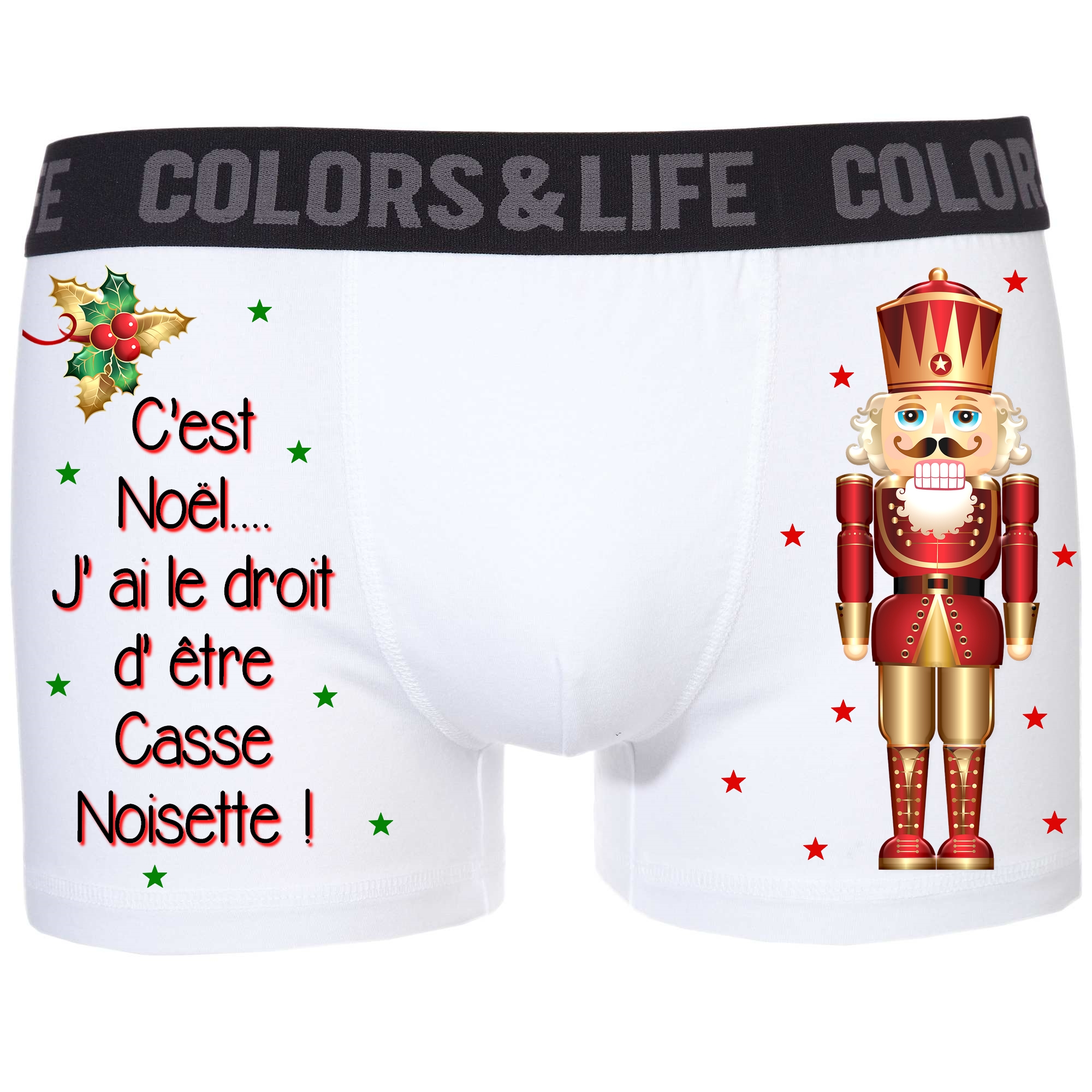 BOXER Caleçon Homme humour Noël Casse noisette