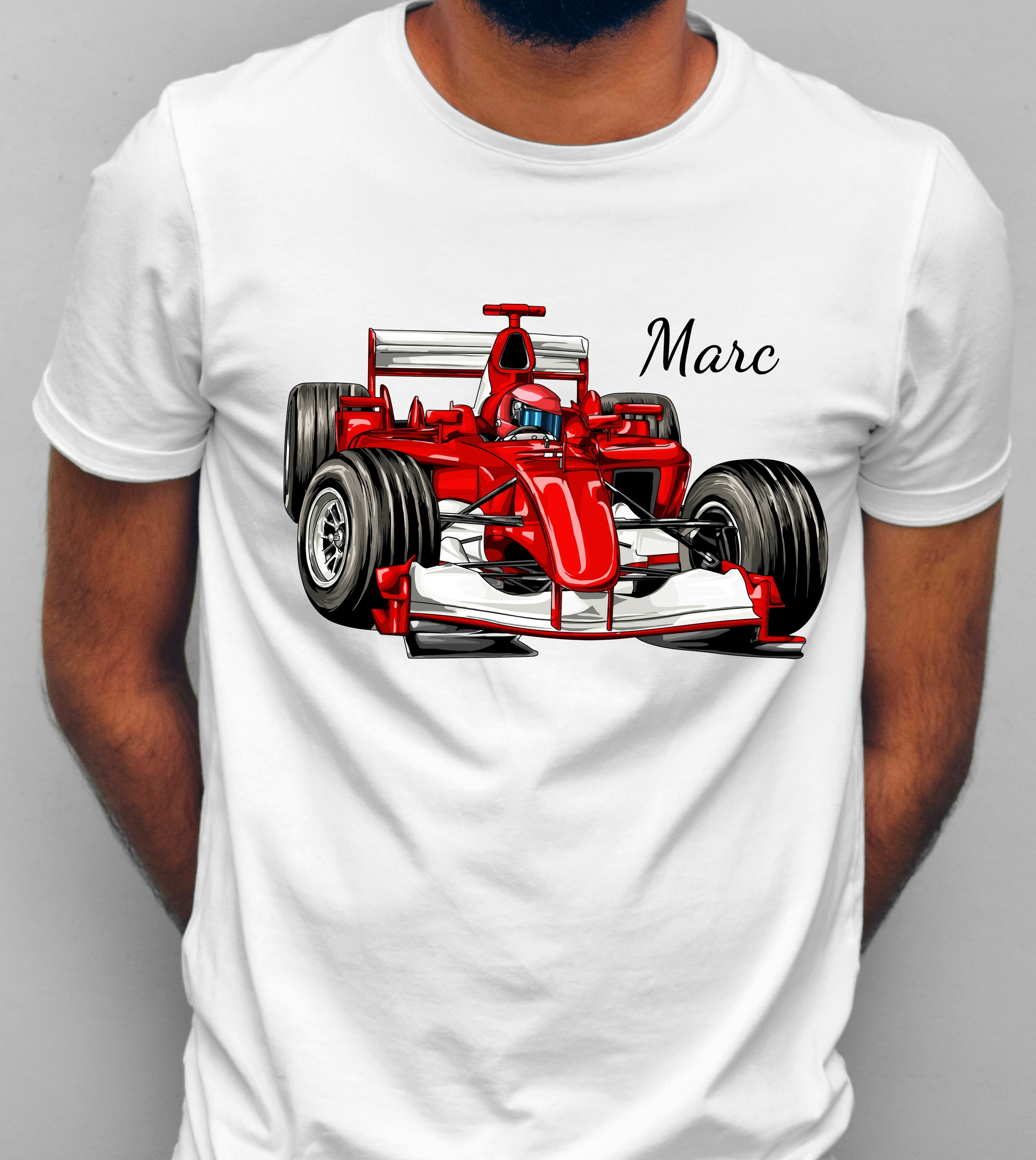 T-shirt homme Formule 1 personnalisé avec prénom