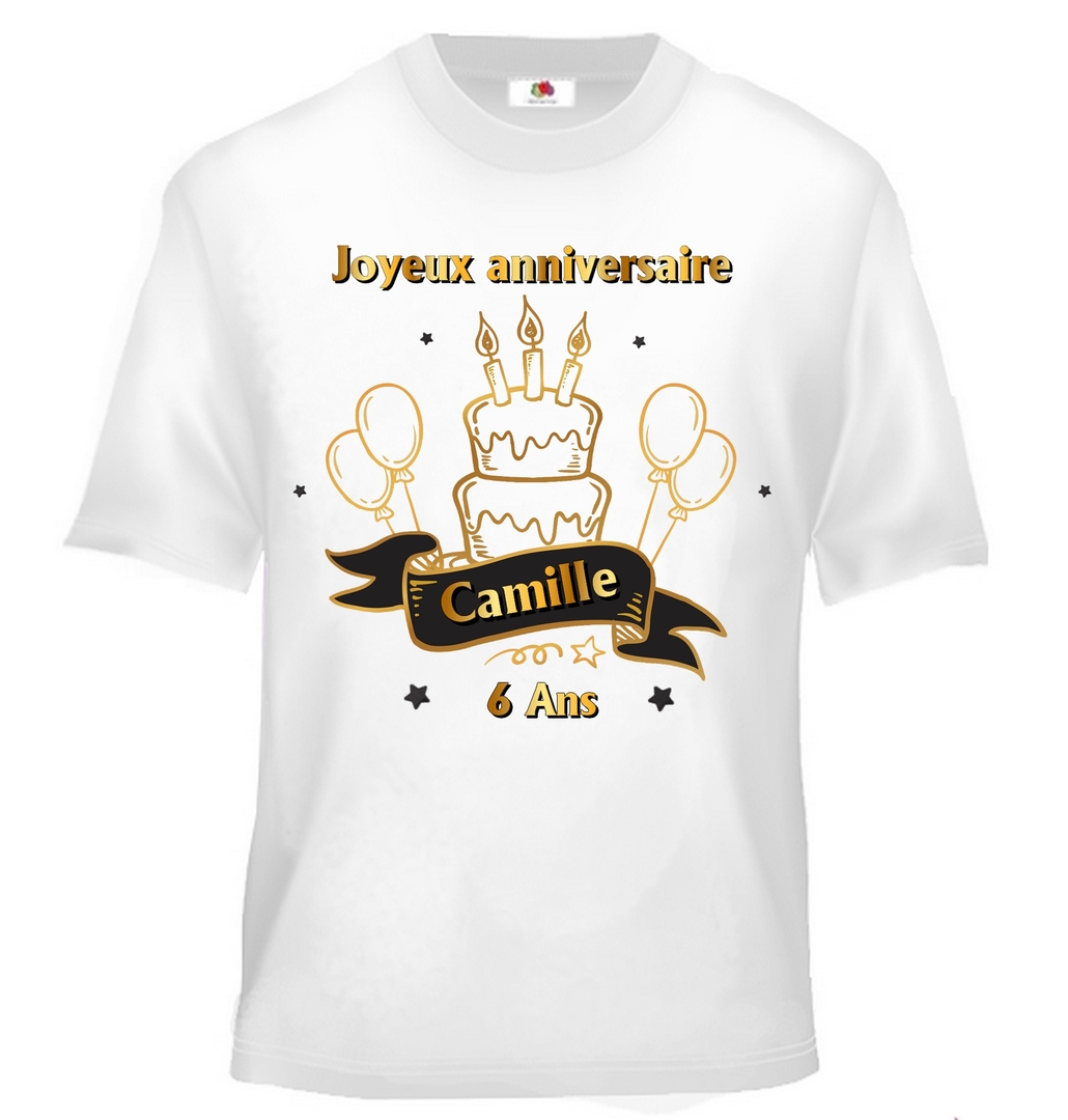 Tee Shirt Enfant Anniversaire Personnalise Avec Prenom Et Age Vetement Enfant Tee Shirt Garcon Mimi Cadeau