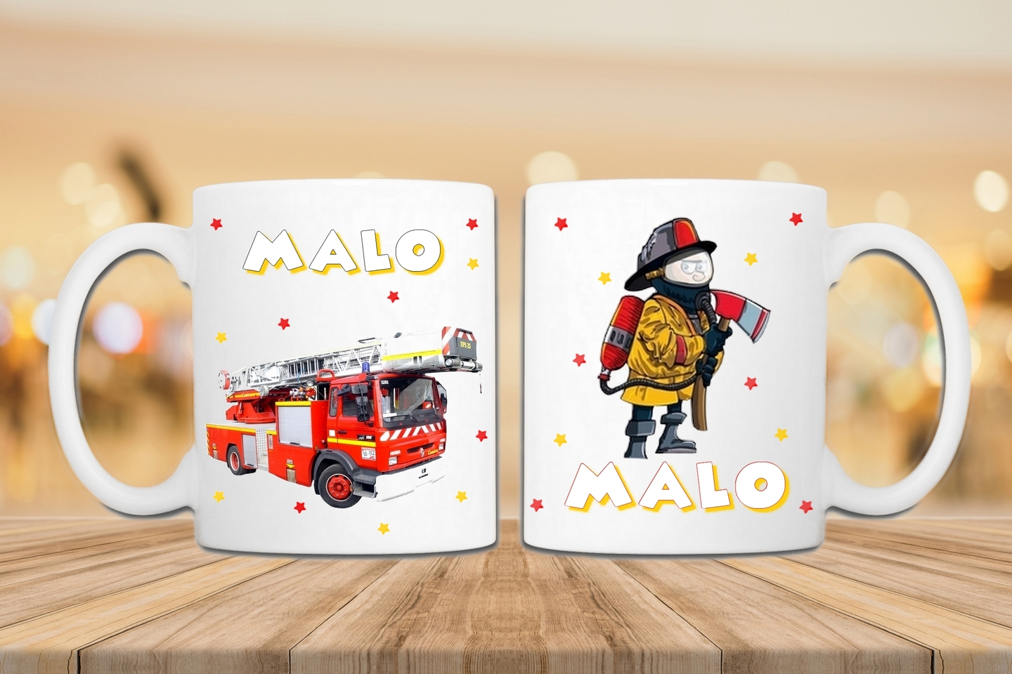 Mug Pompier personnalisé avec le prénom de votre choix - Tasse Mug/Mug  classique - UnPrésent