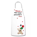 Tablier de cuisine Amour Nounours personnalisé avec message au choix