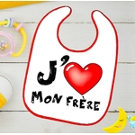 bavoir bébé j aime mon frere