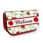 Trousse maquillage Coquelicots personnalisée avec prénom