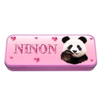 Plumier à crayons Panda personnalisé avec prénom