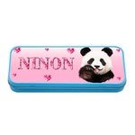 Plumier à crayons Panda personnalisé avec prénom