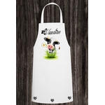 Tablier de cuisine Vache personnalisé avec prénom au choix