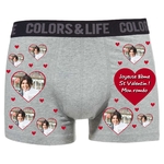 BOXER Caleçon Homme Amour St Valentin personnalisé photo