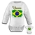 Body bébé Brésil personnalisé avec prénom