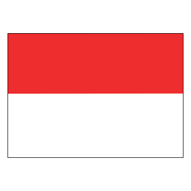 Drapeau Indonésie - Drapeaux du Monde/Avec sangle et 2 anneaux ...