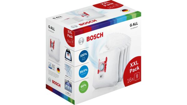 SACS ASPIRATEUR TYPE G ALL XXLPACK 16PCS BOSCH