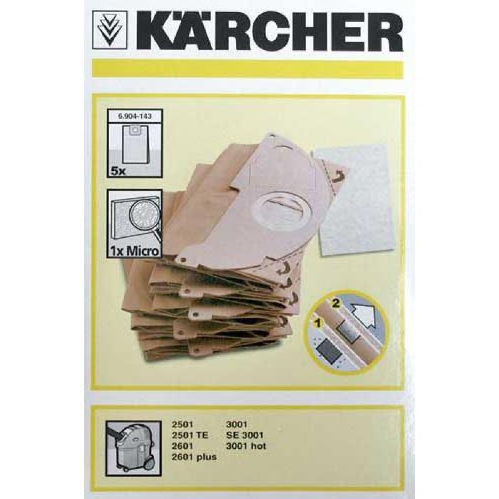 Sacs 3001 Kärcher - Aspirateur - Petit électro-ménager/Sacs compatibles et  d'origine pour aspirateurs 