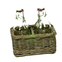 Set osier avec 2 bouteilles