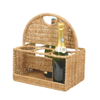 Porte 6 bouteilles en jonc de mer