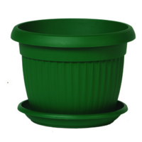 Pot de fleur + soucoupe - coloris vert