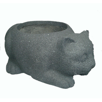 Pot en fibre de pierre forme chat