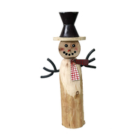Bonhomme de neige en bois