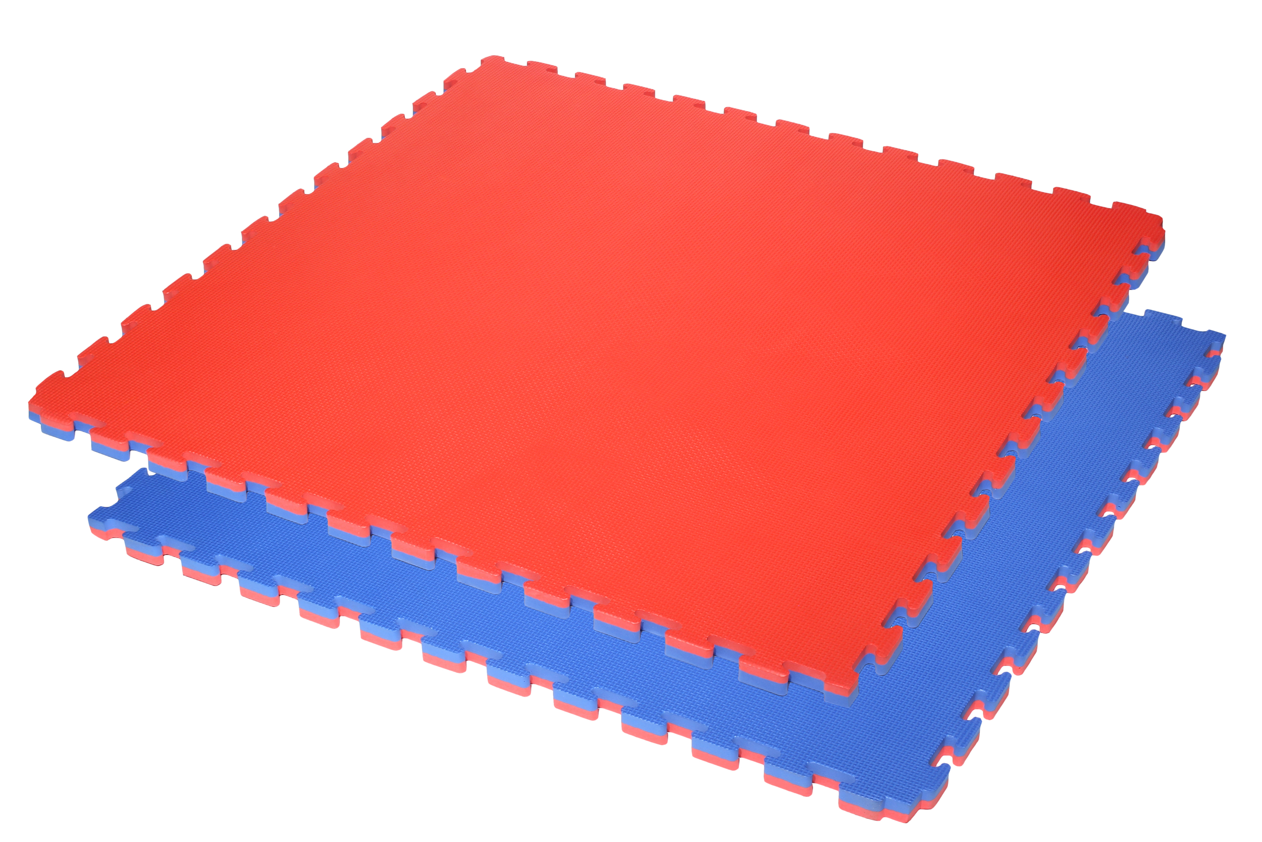 Tatamis puzzle 2 cm Rouge - Bleu motif T