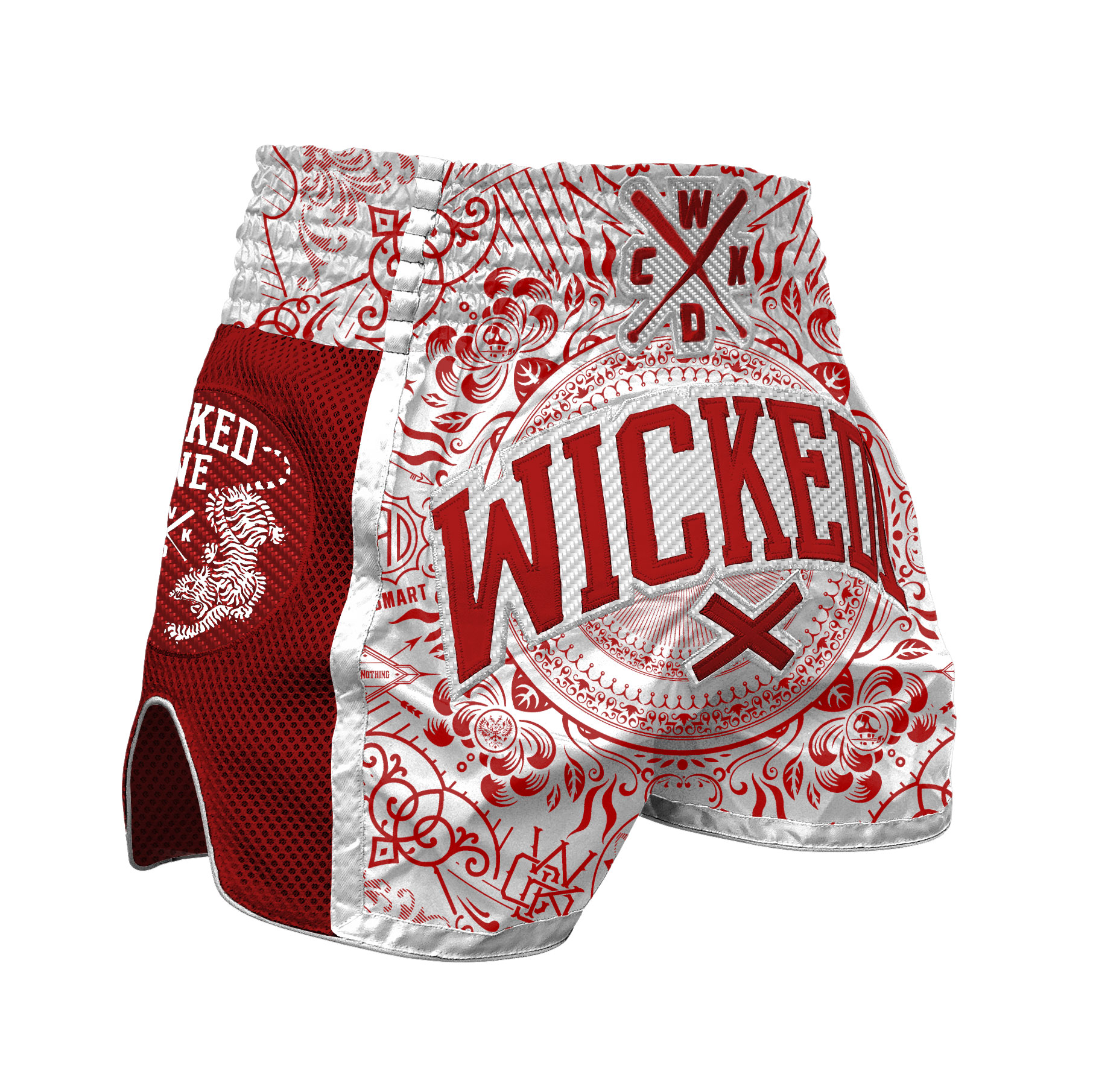 Fractal Psychedelic Trippy Print Muay Thai Boxing Shorts