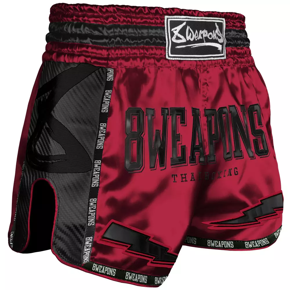 Short boxe Thai 8 Weapons Carbon Rouge
