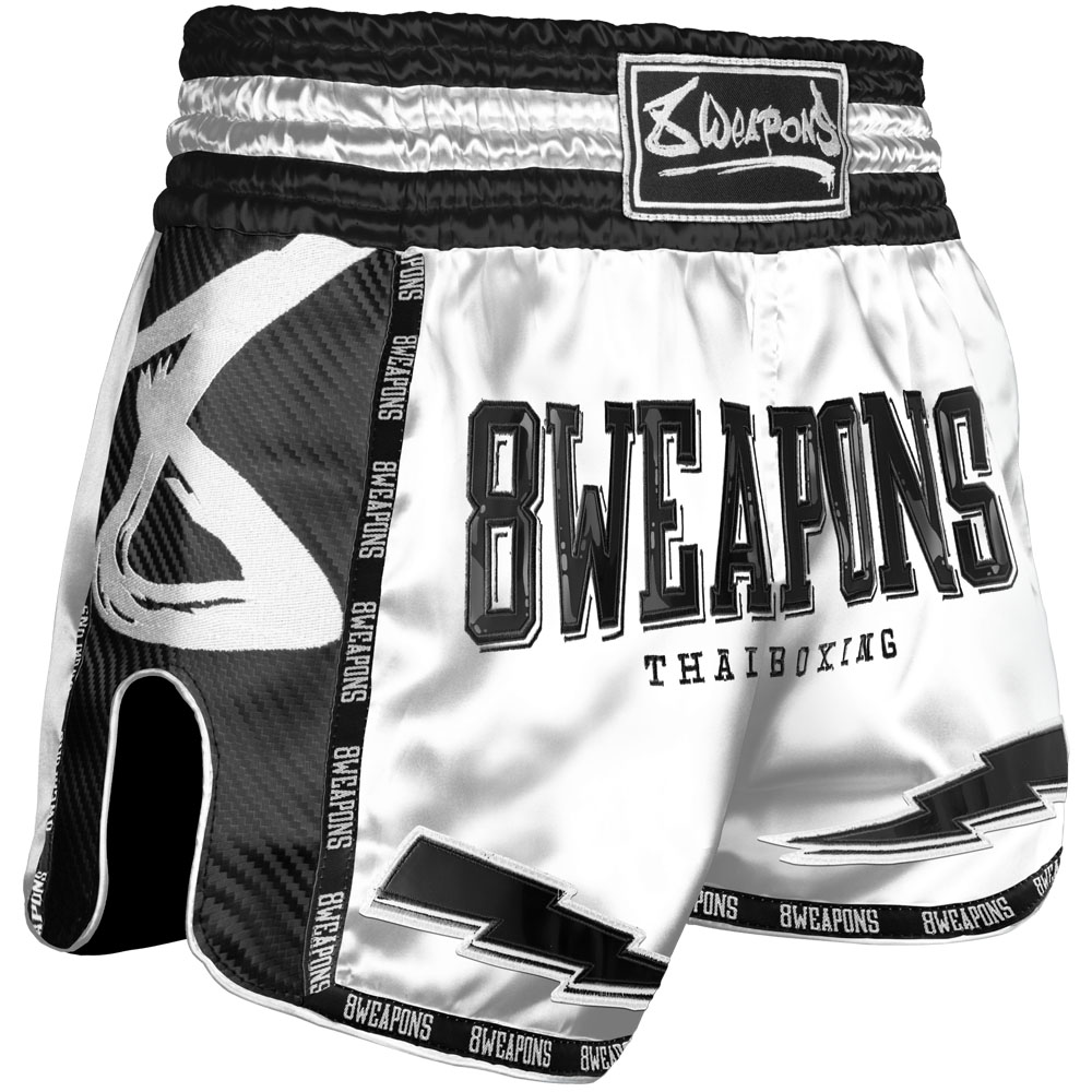 Short De Combat Muay Thai Unisexe - Taille Réglable, Respirant - Pour MMA, Kickboxing - Blanc