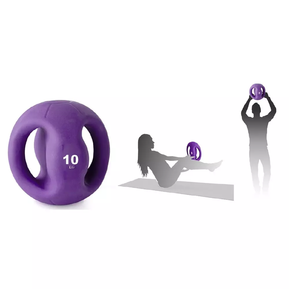 Médecine ball avec poignées 10 kilos