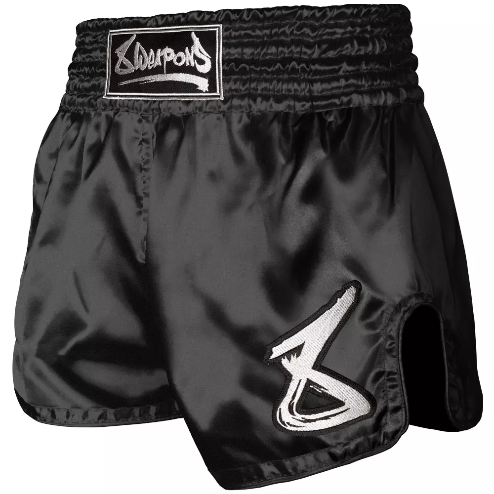 Short de boxe Thaï 8 Weapons Strike Noir