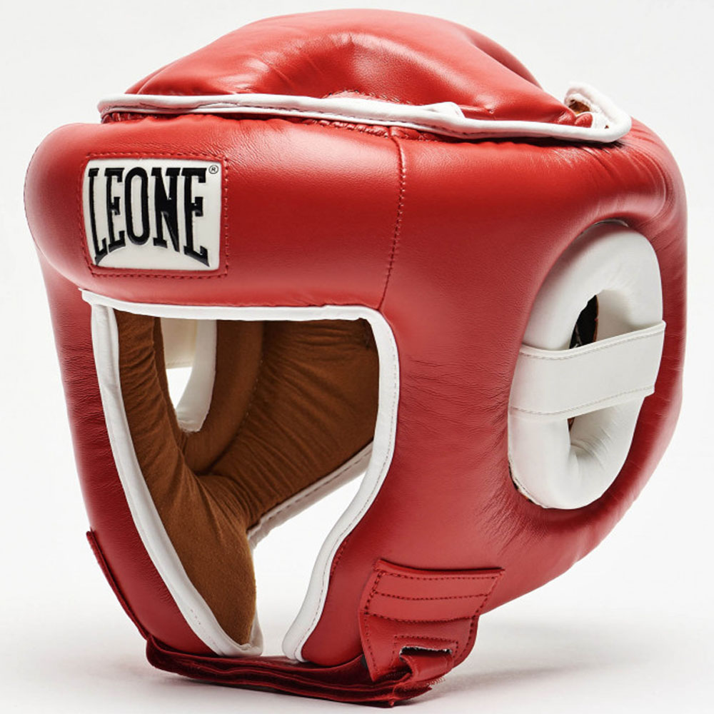 Casque de boxe Leone compétition Rouge