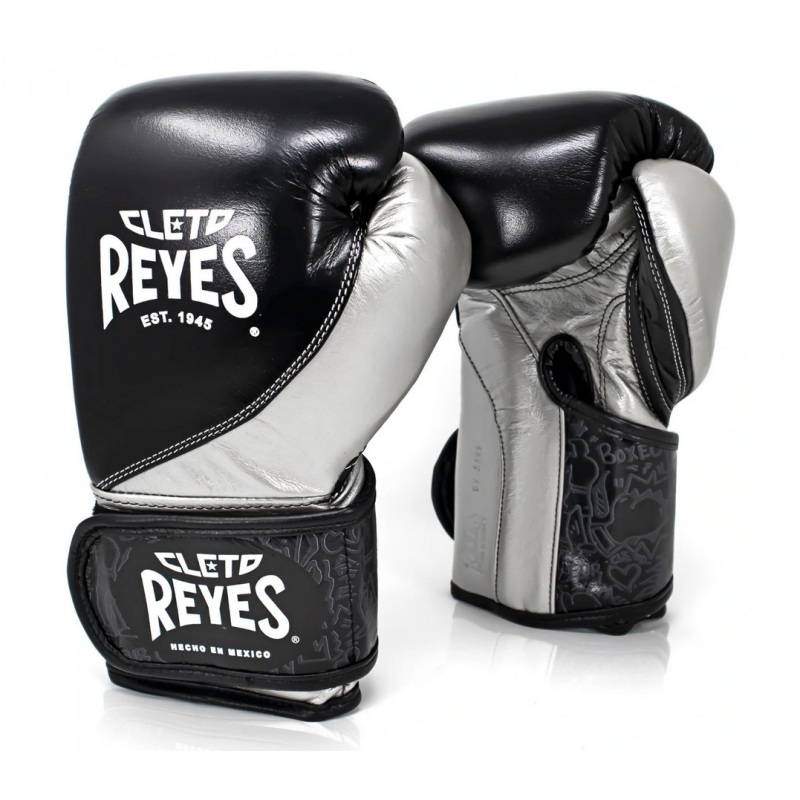 Gants de boxe Reyes High precision Noir et Argent