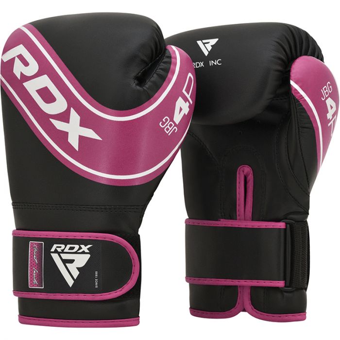 Gants de boxe enfants RDX 4B ROBO - Noir et Rose