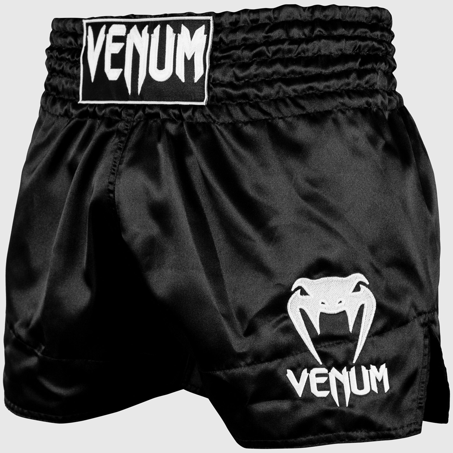 Short de boxe Thaï Venum Classic - Noir/Blanc