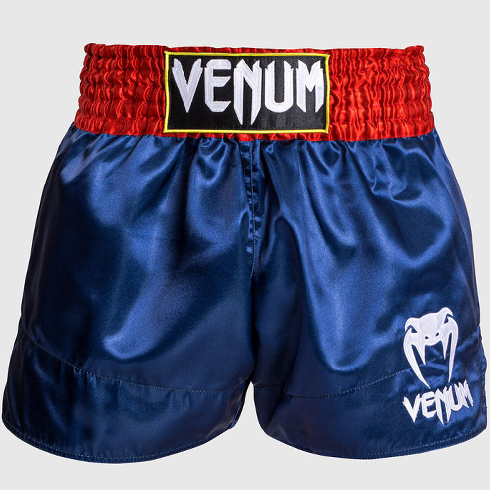 Short de boxe Thaï Venum Classic Bleu - Rouge - Blanc