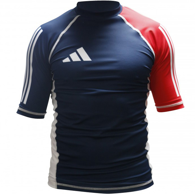 Rashguard Adidas Manches Courtes Bleu-Blanc-Rouge